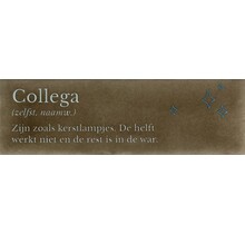 DO collega: zijn zoals kerstlampjes… – Taupe/Lichtgroen (felblauw)