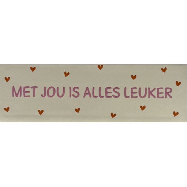 DO Met jou is alles leuker – Crème/Warmroze (oranje)
