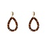 Day & Eve E65054-2 Drop Dangle  14K + Brown