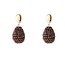 Day & Eve E65058-2 Full Drop Dangle  14K + Brown