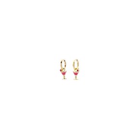 Biba Cocktail Hoops Goudkleurig Roze – 10 mm