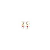 Biba Cocktail Hoops Goudkleurig Roze – 10 mm