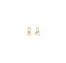 Biba Hobbelpaard Hoops Goudkleurig Roze – 10 mm