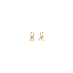 Biba Hobbelpaard Hoops Goudkleurig Roze – 10 mm