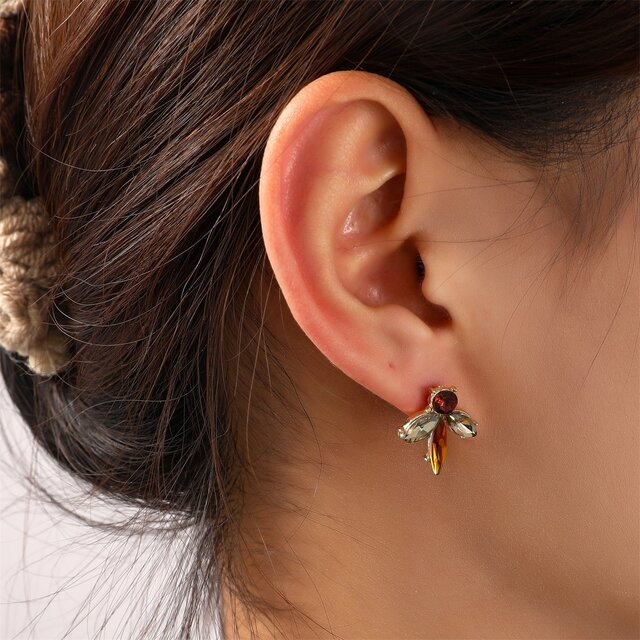 Stone Stud Brown Oorbellen E55128-3