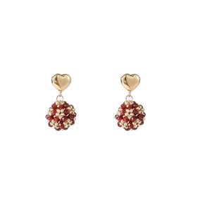 Heart Stud Ball Oorbellen E55225-5