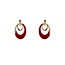 Day & Eve Oval Dangle Red Oorbellen E55018-4