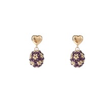 Heart Stud Ball Oorbellen E55225-6