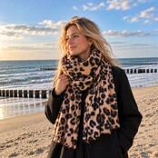 Warme & Cozy Sjaal  bruin Leopard – Heerlijk Zacht voor de Winter