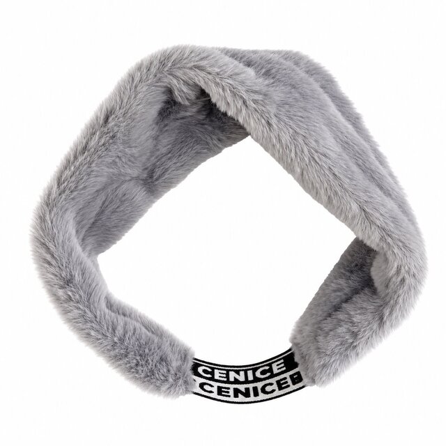 Retro Haarband Grijs – Warm & Stijlvol