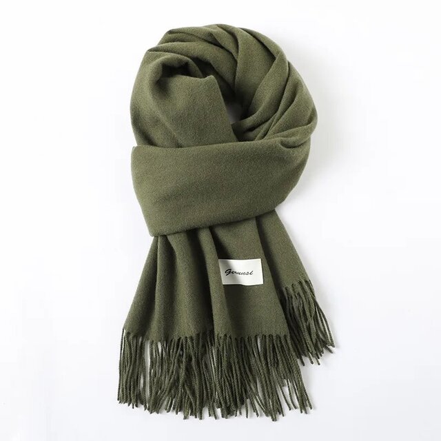 Elegante effen sjaal voor dames – imitatiekasjmier