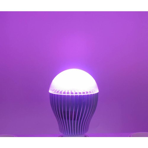 RGB 9 Watt LED 'bulb' E27 met IR Afstandsbediening
