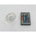 RGB 3 Watt LED Glass' Spot GU10 with IR Remote Control