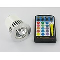 RGB 5 Watt LED Spot GU10 with IR Remote Control