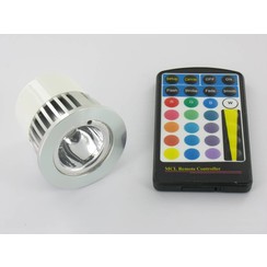 RGB 5 Watt LED Spot MR16 with IR Remote Control