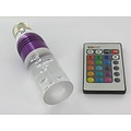 3 Watt RGB Crystal LED Bulb E27 with IR Remote Control