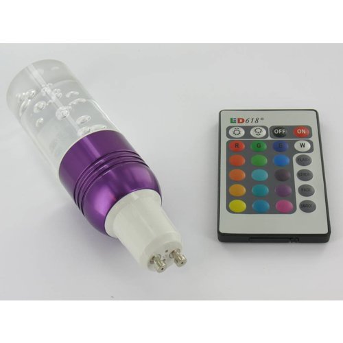 3 Watt RGB LED-Kristall-Lampe GU10
