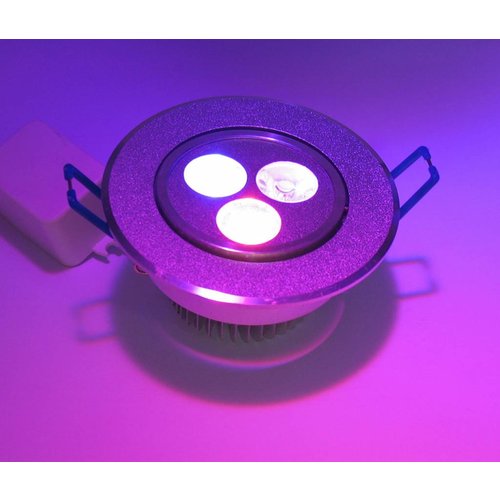 3 Watt RGB LED Downlight avec télécommande IR