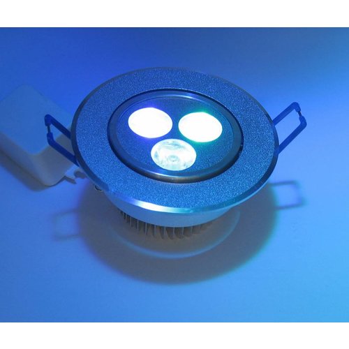 3 Watt RGB LED Downlight mit IR-Fernbedienung