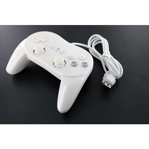 Controller verkabelt Classic Pro White für Wii