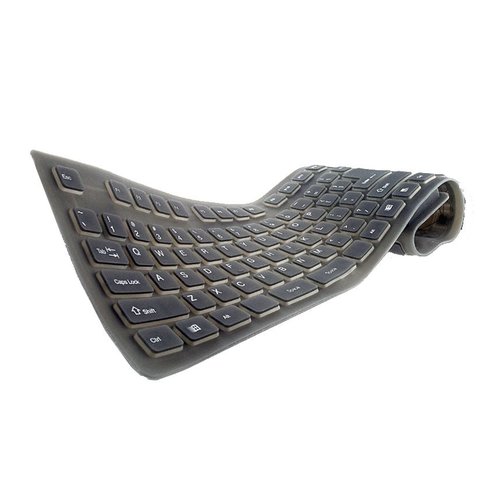 Clavier USB flexible pleine taille noir