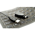 Flexible USB-Tastatur in voller Größe Schwarz