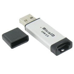Micro SD Reader USB Silver