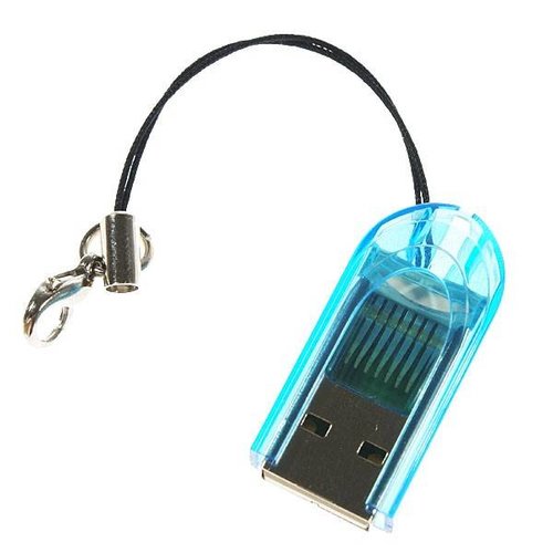 Dolphix Compacte USB Micro SDHC (High Capacity) Kaartlezer voor uw Notebook, laptop of computer - Blauw