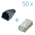 RJ45 Set 50 Pièces Plug avec Boot