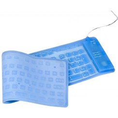 Flexible USB Keyboard Full Size Blue