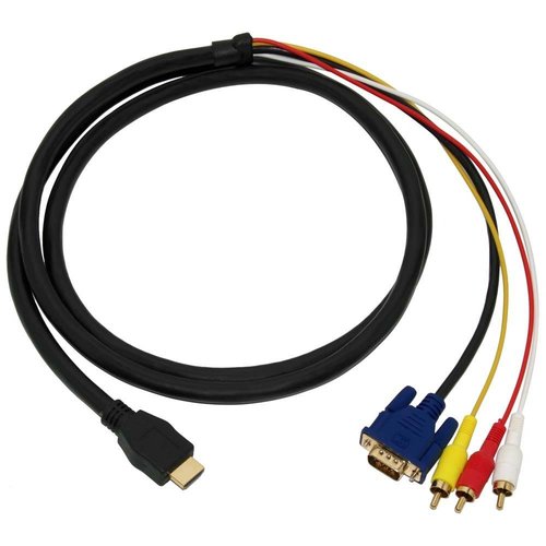 HDMI zu VGA + Cinch Kabel 1,8 Meter