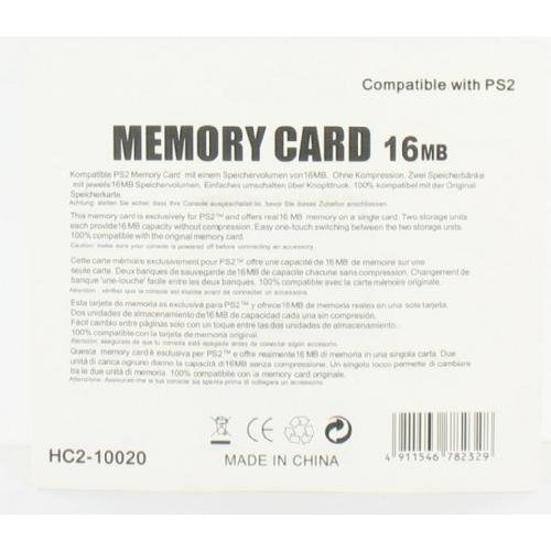 16 Mo de carte mémoire pour Playstation 2