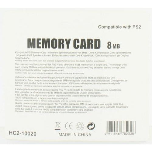 Carte Mémoire 8Mb pour Playstation 2