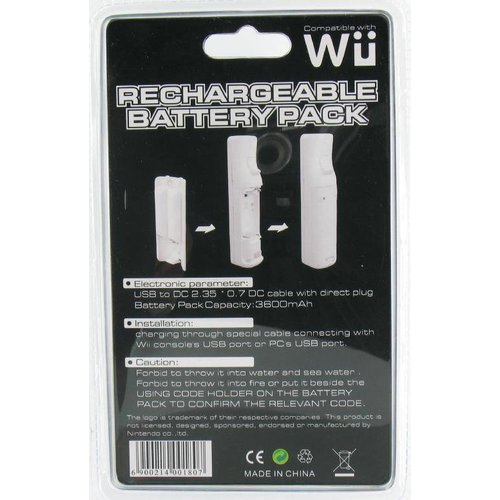 Gtf 3600mah Rechargeable Game Battery With Charging Cable For Nintendo Wii  Remote Controller Game Machine Battery - Rechargeable Batteries - AliExpress