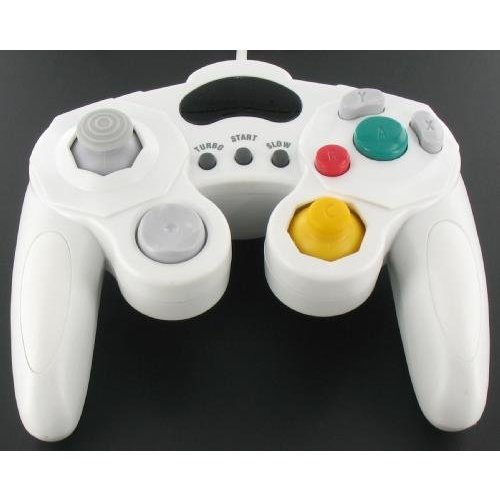 Manette filaire pour GameCube et Wii en blanc