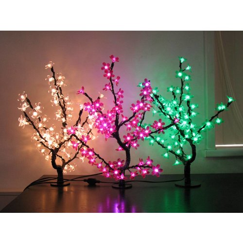 LED Cherry Blossom Sapling in Green, Purple and Warm White