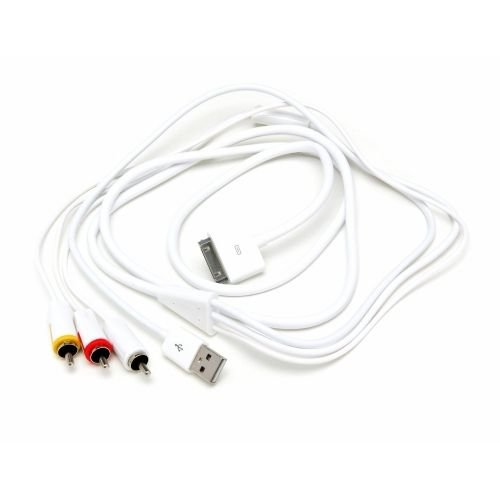 AV cable for iPhone / iPad / iPod with USB power supply
