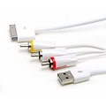 AV-Kabel für iPhone / iPad / iPod mit USB-Netzteil