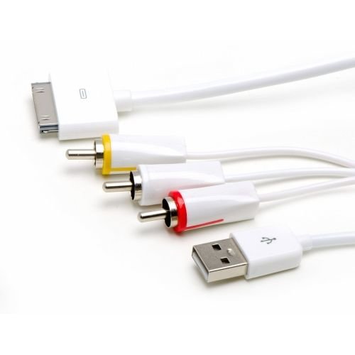 AV cable for iPhone / iPad / iPod with USB power supply