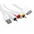 AV cable for iPhone / iPad / iPod with USB power supply