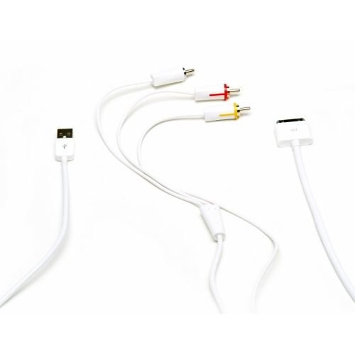 AV kabel voor iPhone/iPad/iPod met USB voeding