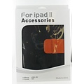 Housse en cuir pour iPad 1/2/3/4 orange noir