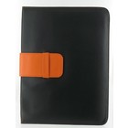 Ledertasche für iPad 1/2/3/4 schwarz orange