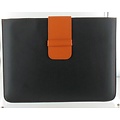 Leather Case for iPad 1/2/3/4 black orange