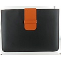 Lederen hoes voor iPad 1 / 2 / 3 / 4 zwart oranje