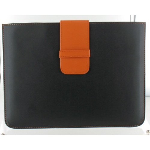 Leather Case for iPad 1/2/3/4 black orange