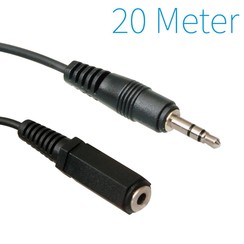 Jack 3,5 mm Câble d'extension de 20 mètres