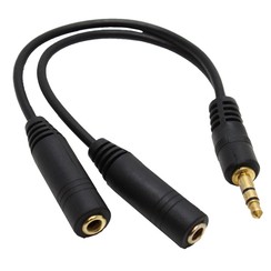 Jack audio 3,5 mm Splitter Noir