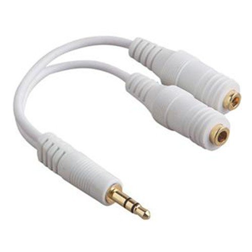 3,5 mm Audio Jack Splitter Weiß