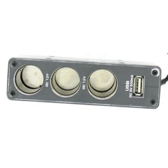 Répartiteur de voiture 12 volts 3 ports + USB